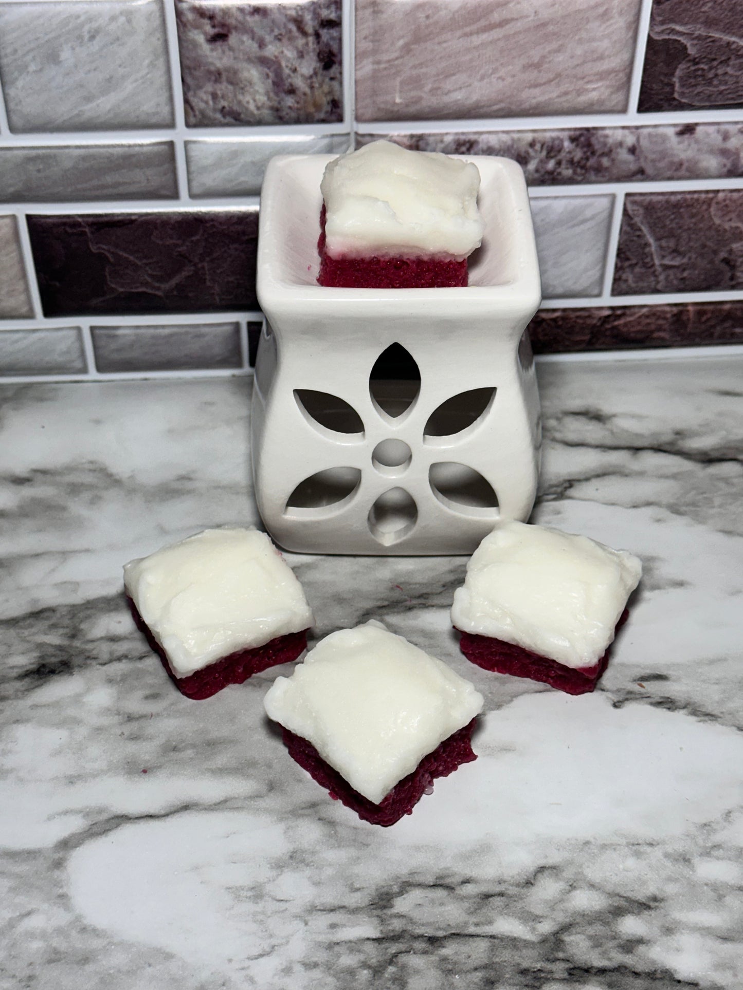 Red Velvet Cake Slices with Cream Cheese Icing Wax Melts