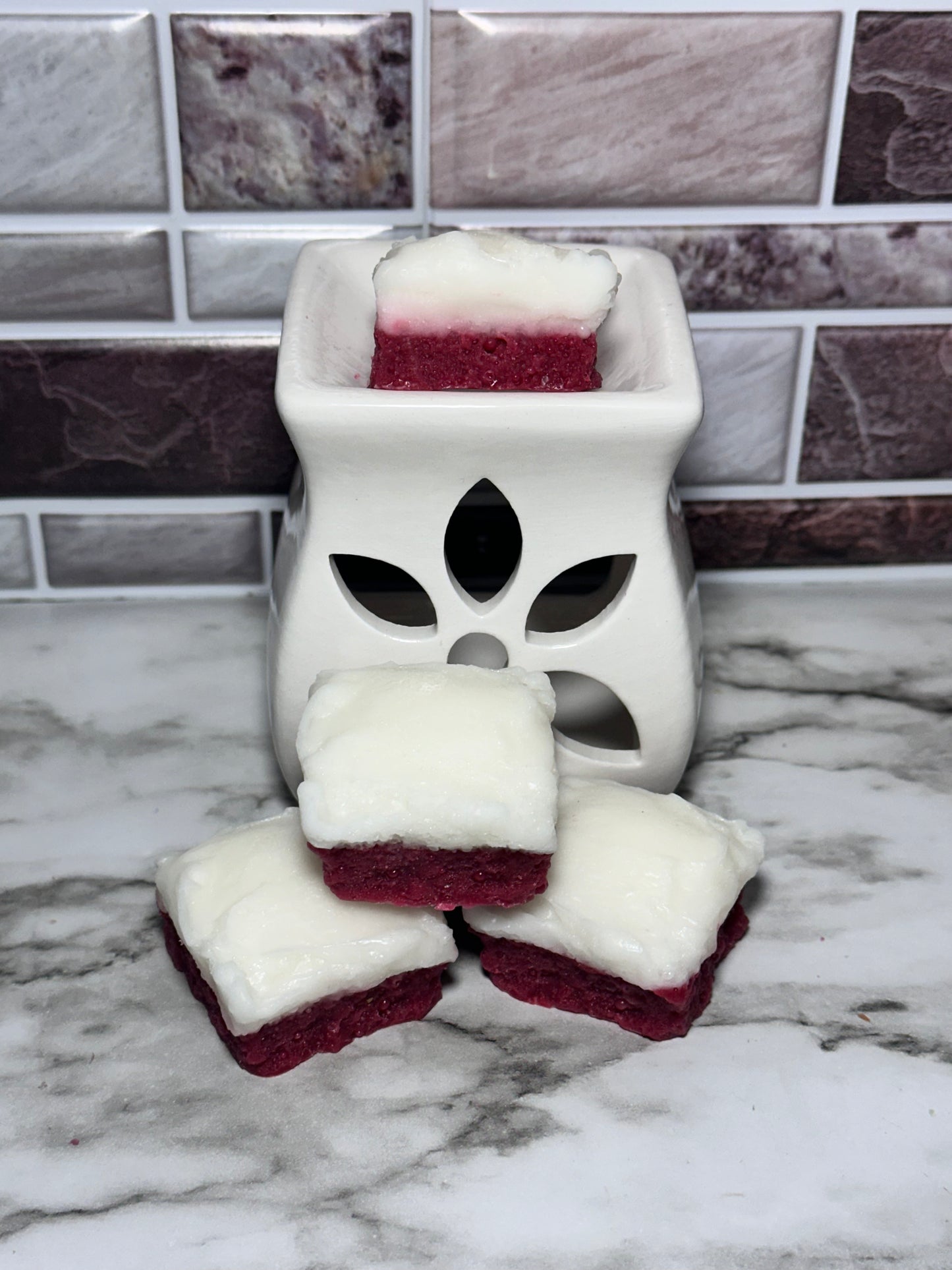 Red Velvet Cake Slices with Cream Cheese Icing Wax Melts