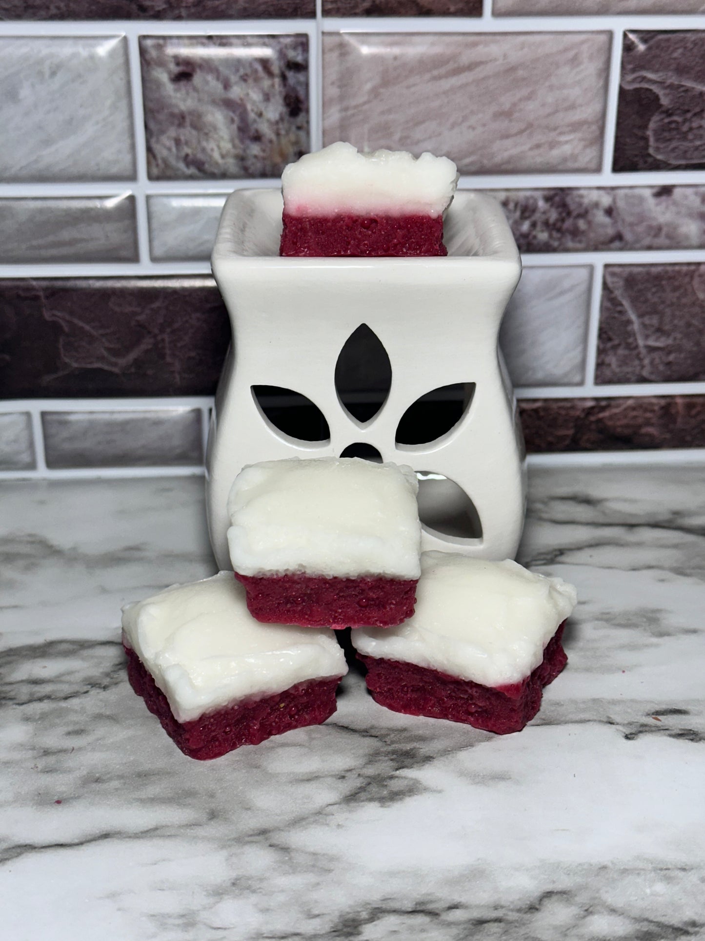 Red Velvet Cake Slices with Cream Cheese Icing Wax Melts