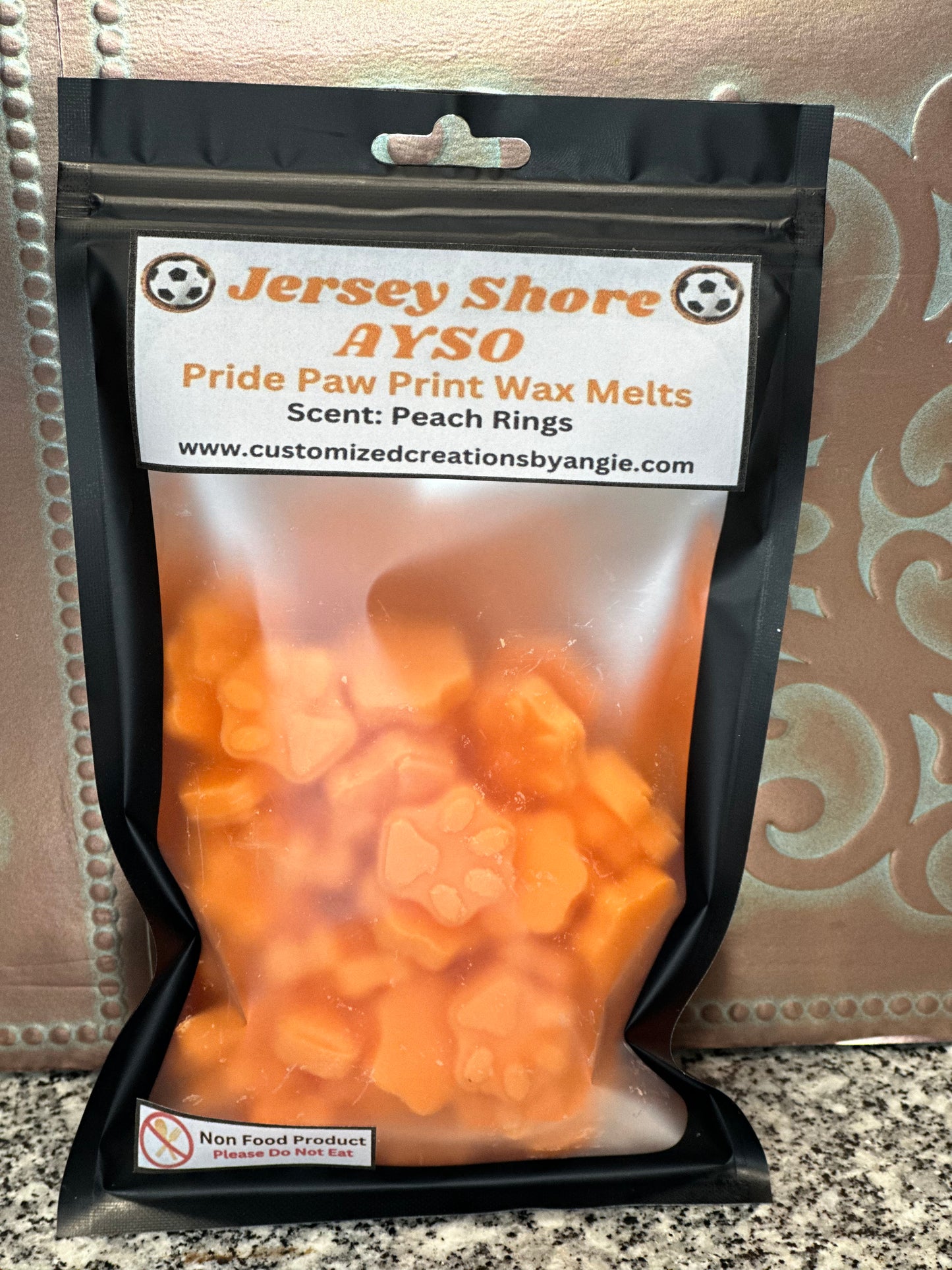 Jersey Shore AYSO Pride Paw Print Wax Melts (Scented in Peach Rings)