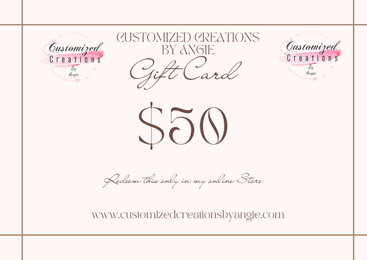 Creaciones personalizadas de Angie Gift Cards