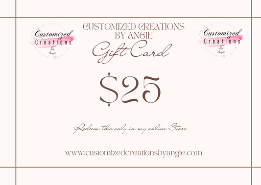 Creaciones personalizadas de Angie Gift Cards